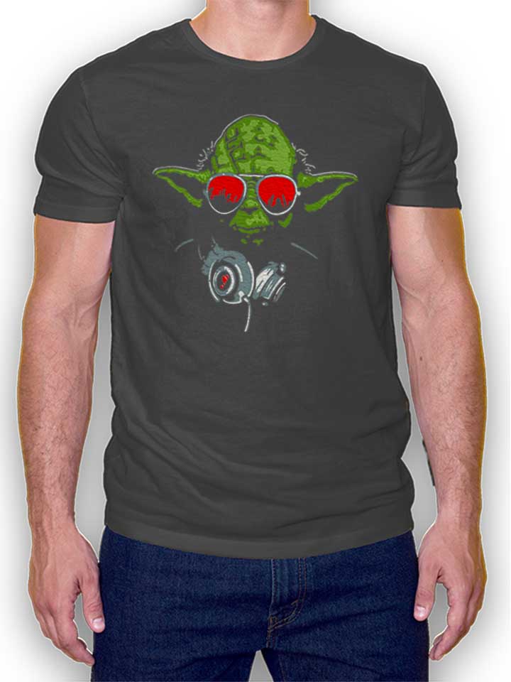 Yoda Dj Camiseta gris-oscuro L