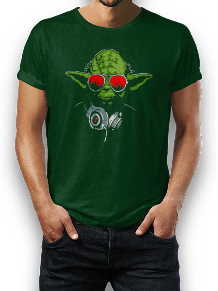 Yoda Dj Camiseta verde-oscuro L