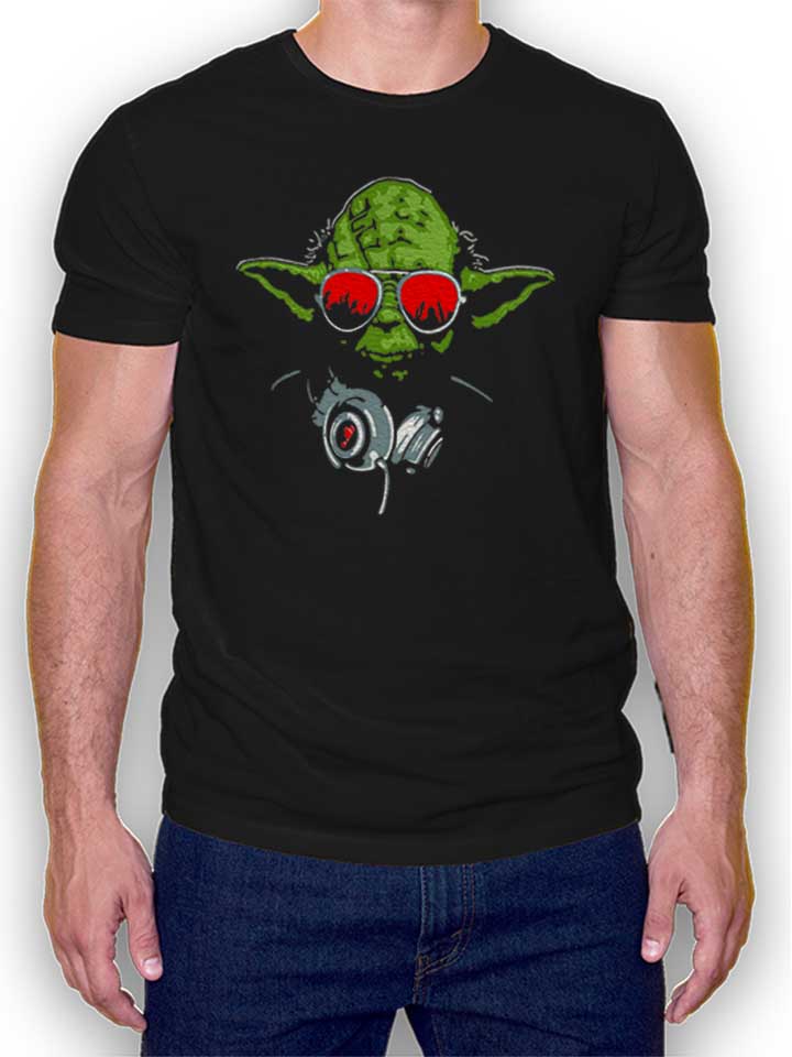 Yoda Dj T-Shirt schwarz L