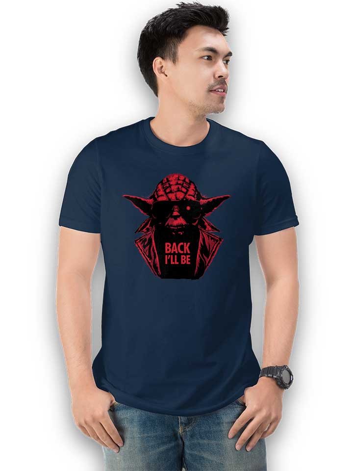 yoda-terminator-back-ill-be-t-shirt dunkelblau 2