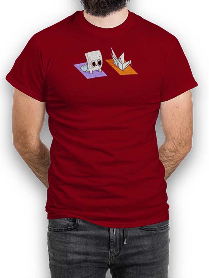 Yoga Origami T-Shirt bordeaux L