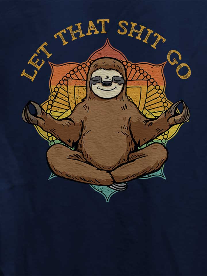 yoga-sloth-damen-t-shirt dunkelblau 4