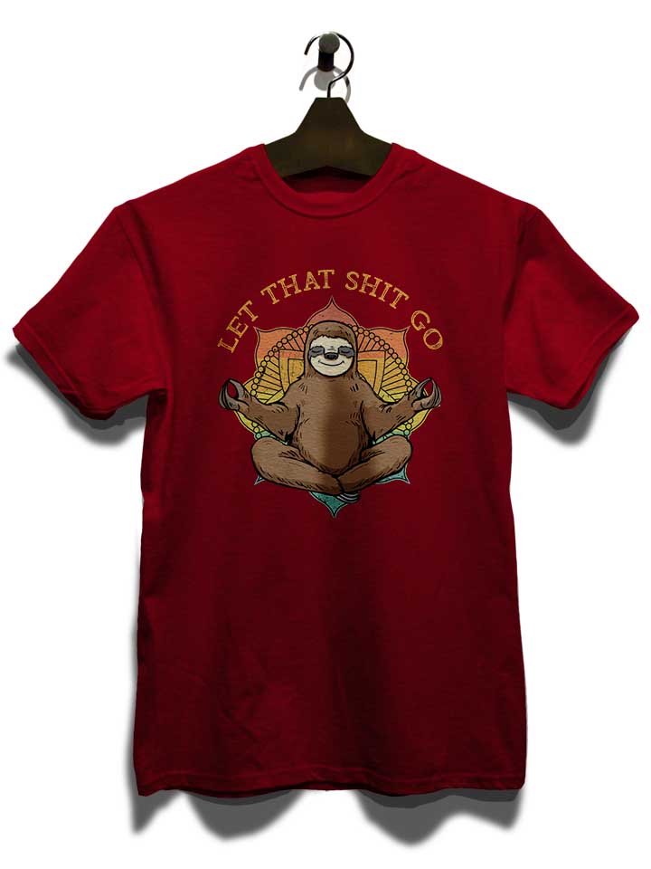yoga-sloth-t-shirt bordeaux 3