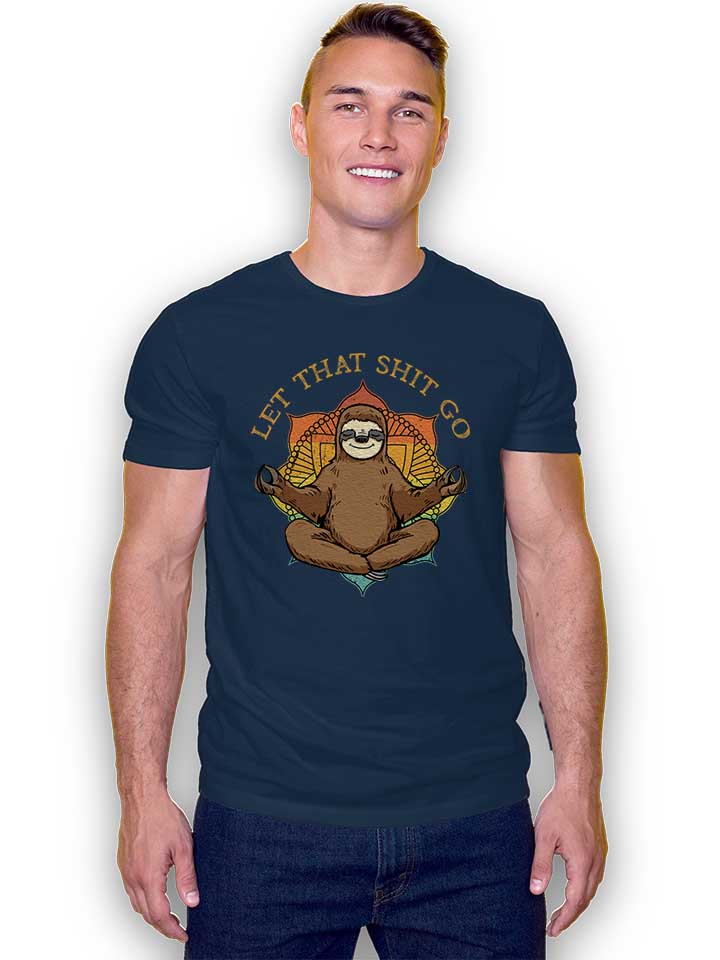 yoga-sloth-t-shirt dunkelblau 2
