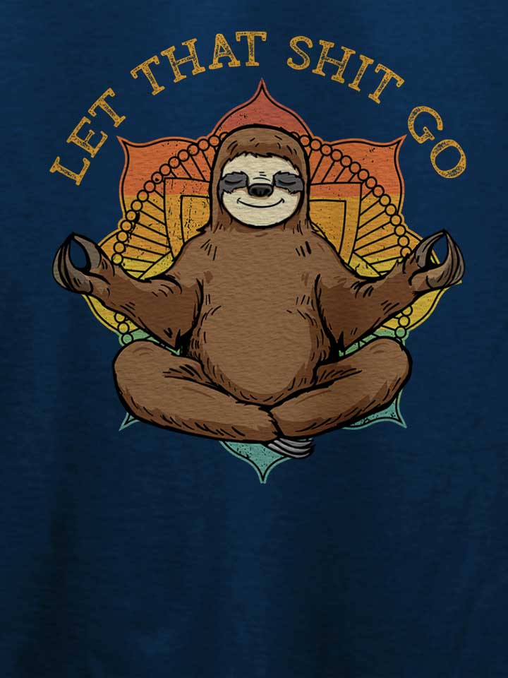 yoga-sloth-t-shirt dunkelblau 4