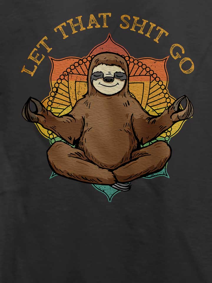 yoga-sloth-t-shirt dunkelgrau 4