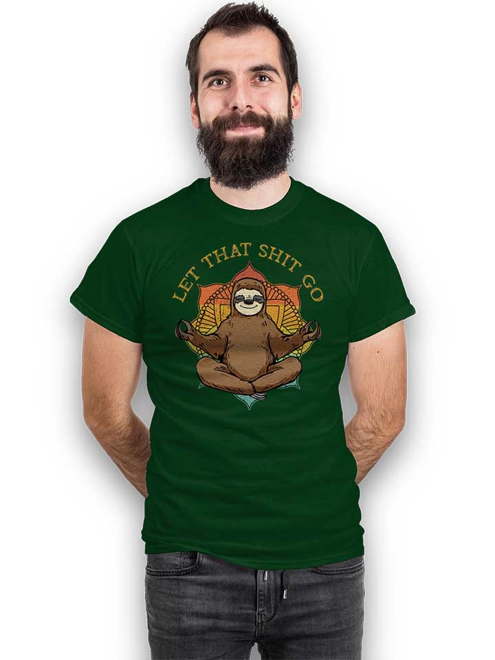 yoga-sloth-t-shirt dunkelgruen 2