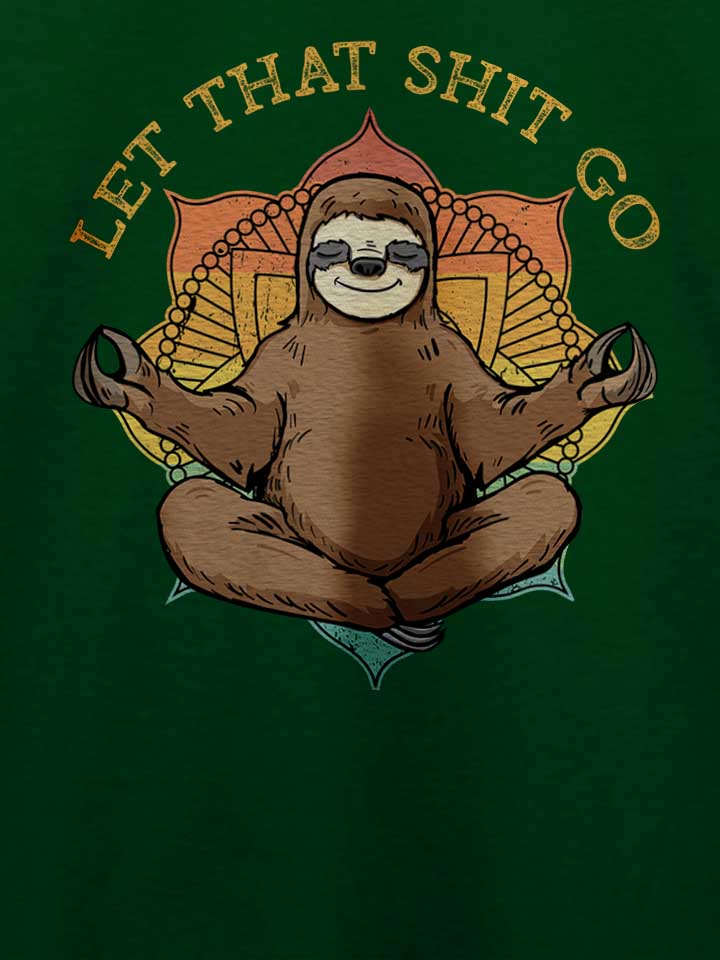 yoga-sloth-t-shirt dunkelgruen 4