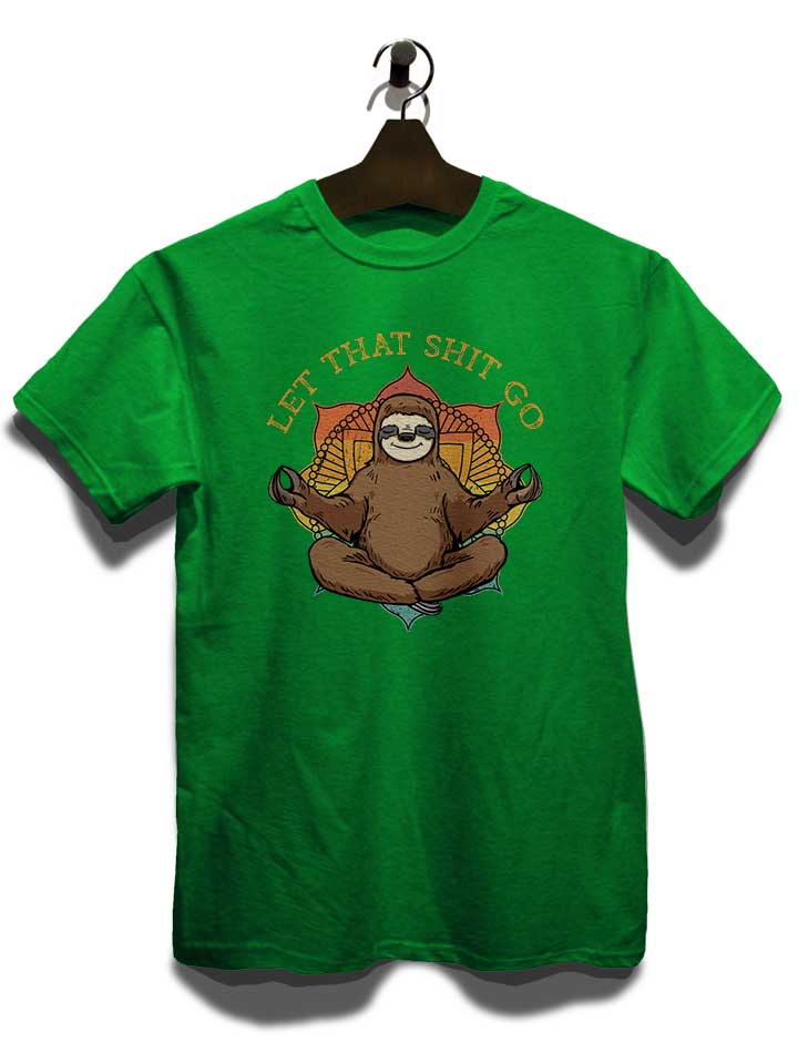 yoga-sloth-t-shirt gruen 3