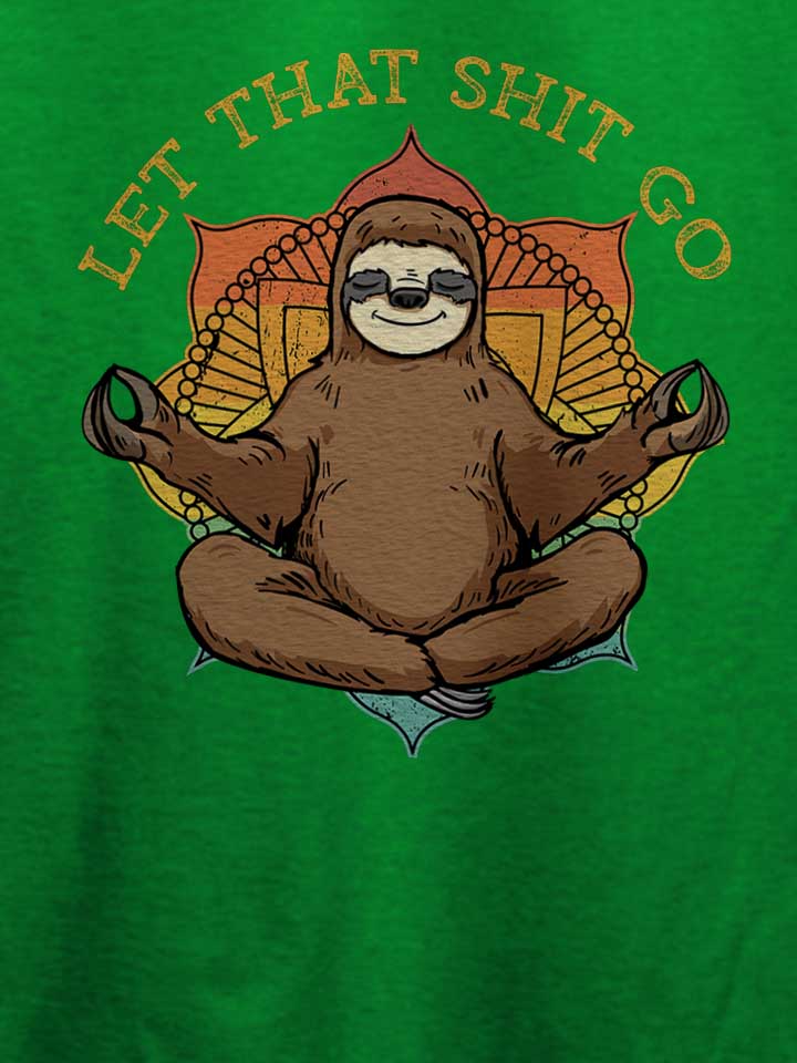 yoga-sloth-t-shirt gruen 4