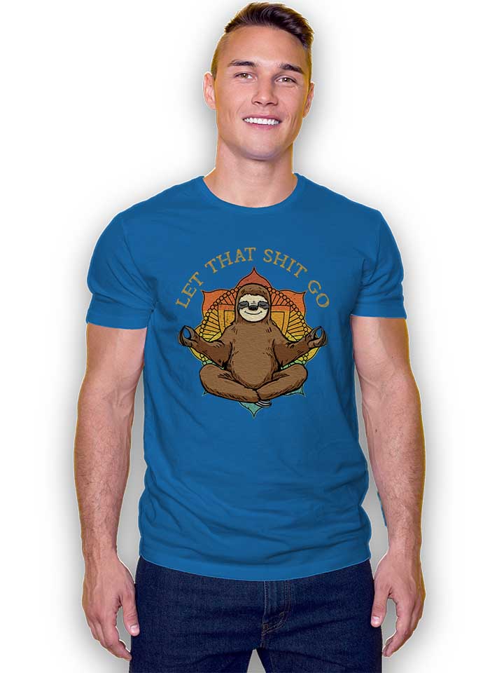 yoga-sloth-t-shirt royal 2