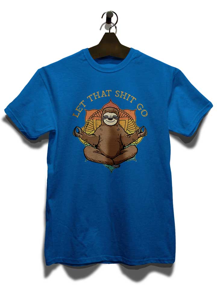 yoga-sloth-t-shirt royal 3