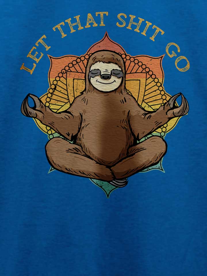 yoga-sloth-t-shirt royal 4