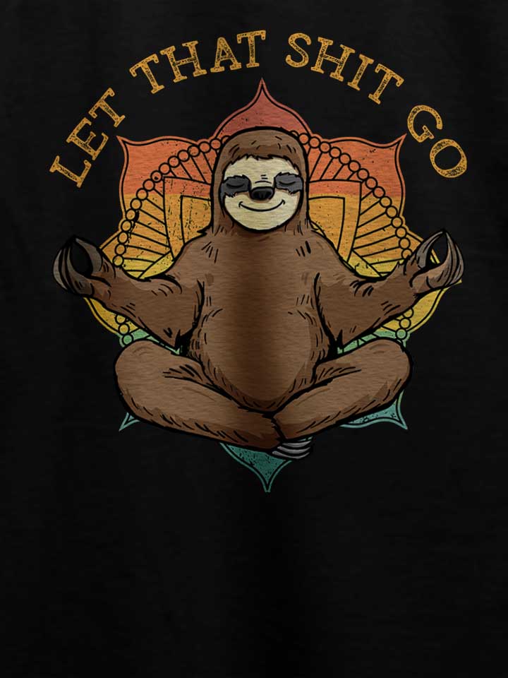 yoga-sloth-t-shirt schwarz 4