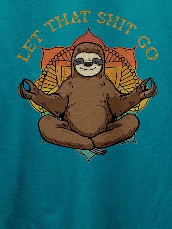 yoga-sloth-t-shirt tuerkis 4