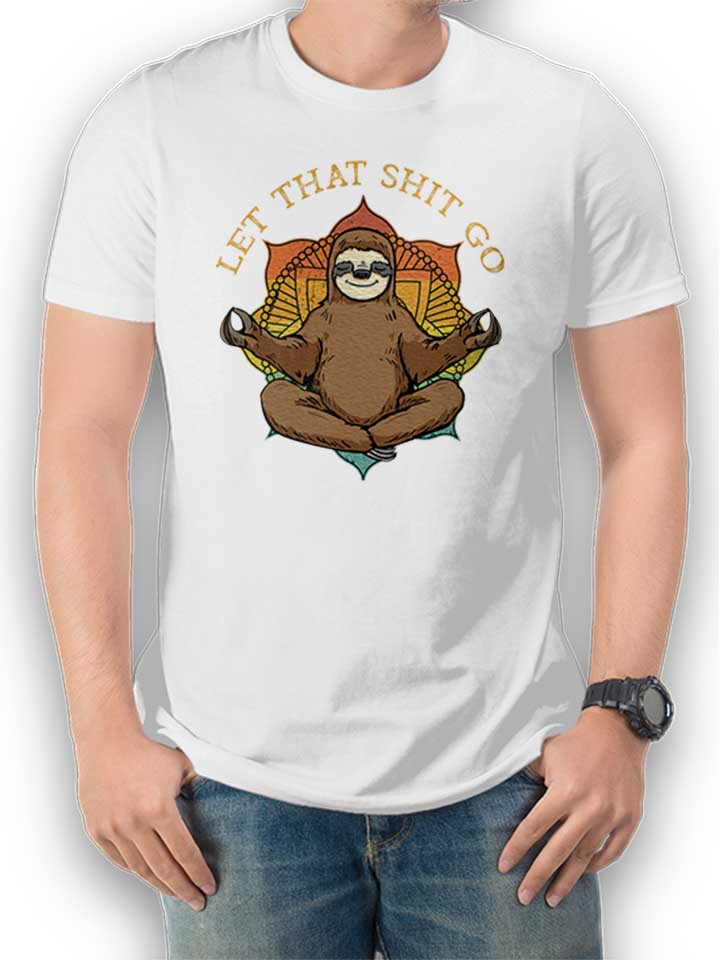 Yoga Sloth T-Shirt blanc L