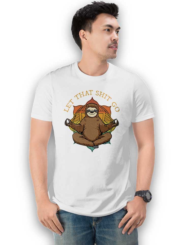 yoga-sloth-t-shirt weiss 2