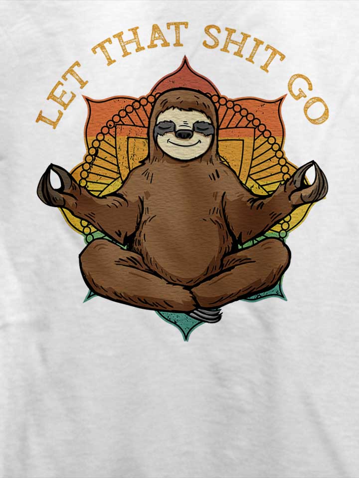 yoga-sloth-t-shirt weiss 4