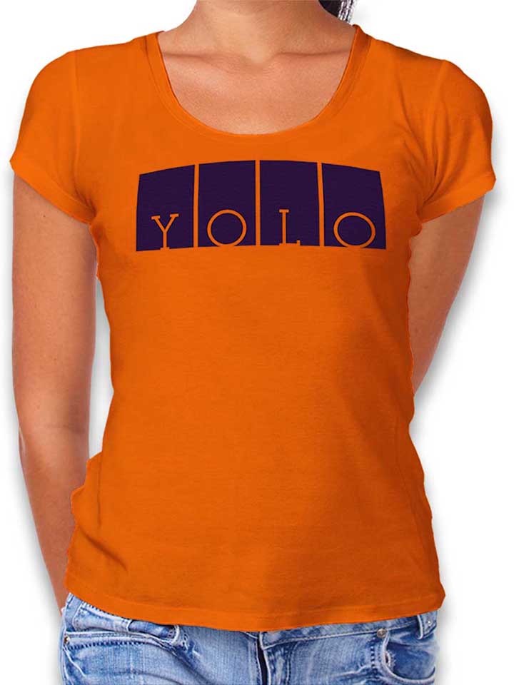 yolo-logo-damen-t-shirt orange 1