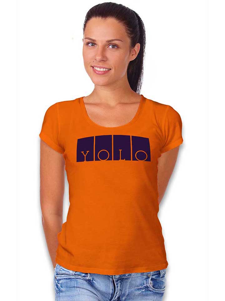 yolo-logo-damen-t-shirt orange 2