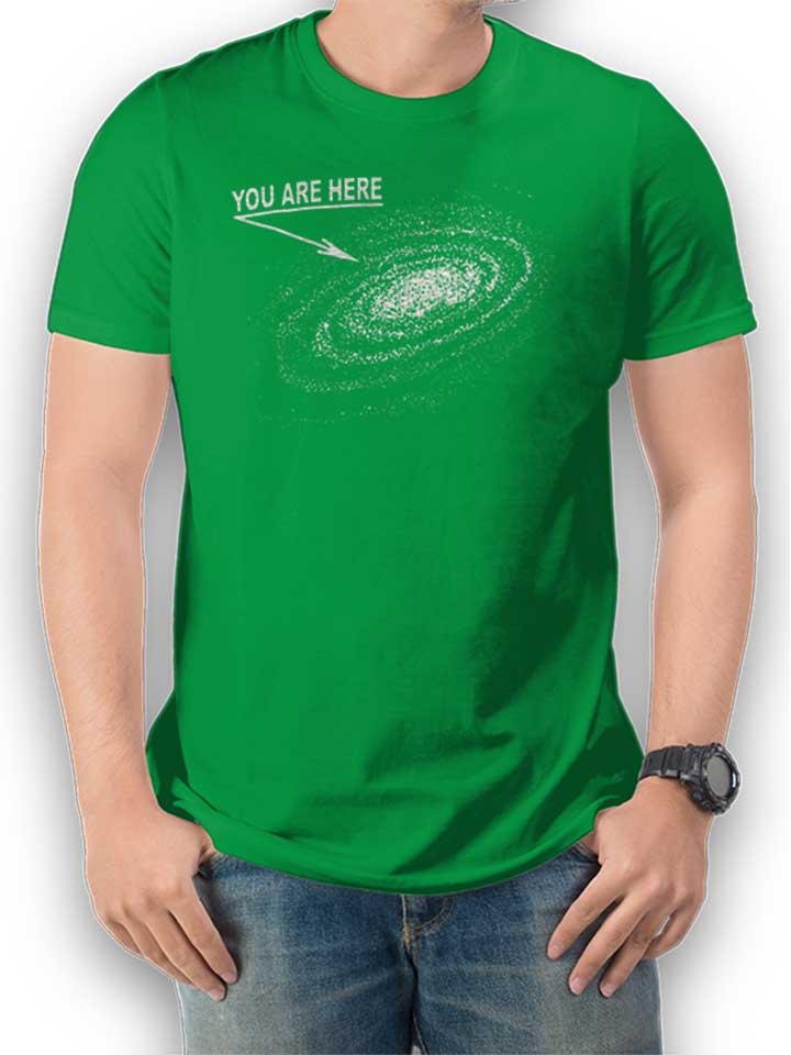 You Are Here Milkyway T-Shirt vert L