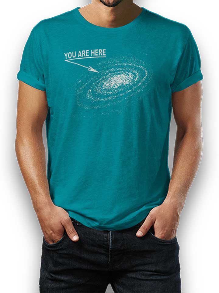 You Are Here Milkyway T-Shirt tuerkis L