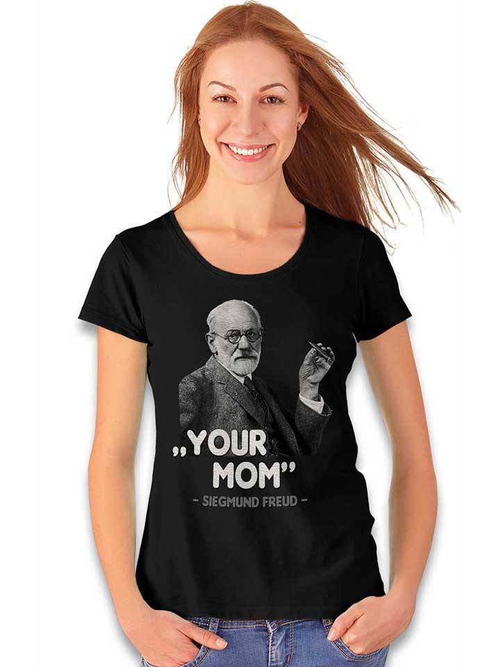 your-mom-siegmund-freud-damen-t-shirt schwarz 2