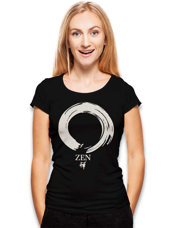 zen-damen-t-shirt schwarz 2