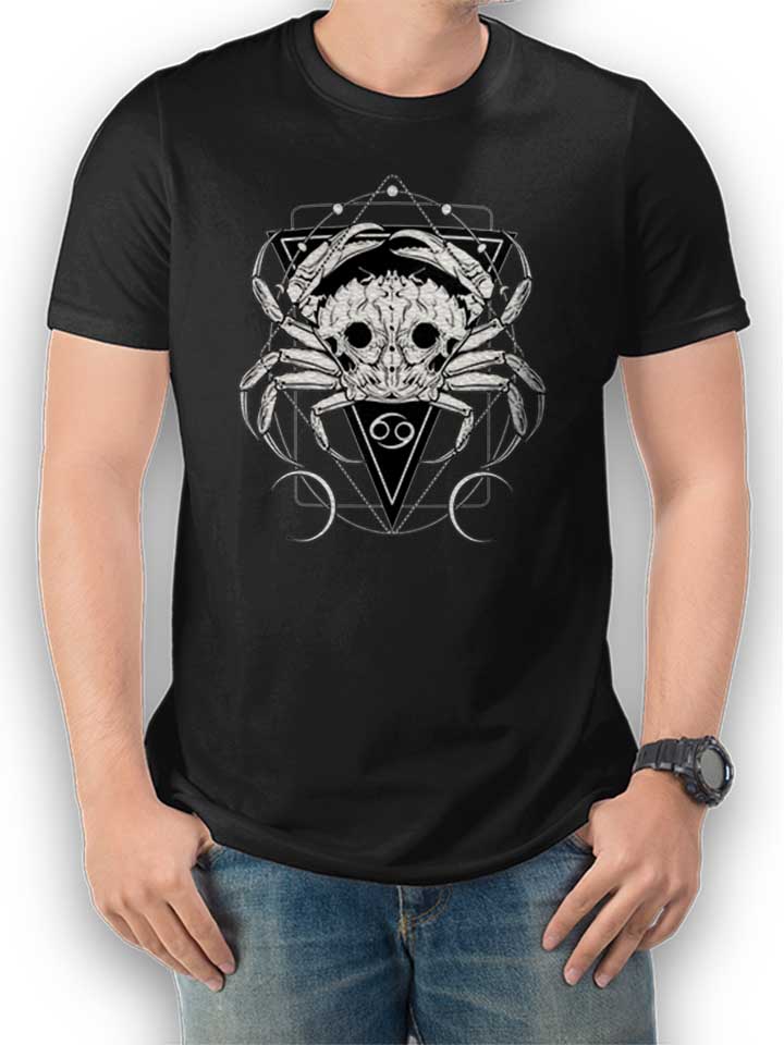 Zodiac Cancer T-Shirt schwarz L