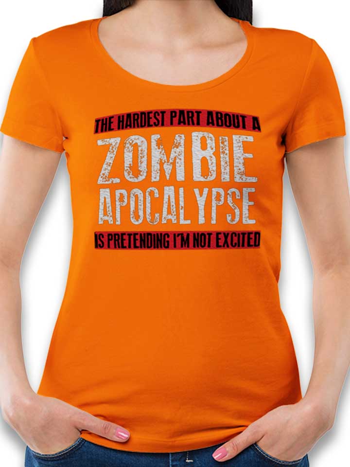 Zombie Apocalypse Damen T-Shirt orange L