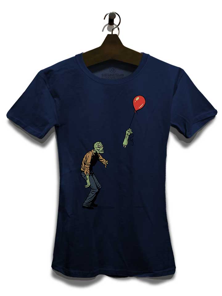 zombie-balloon-damen-t-shirt dunkelblau 3