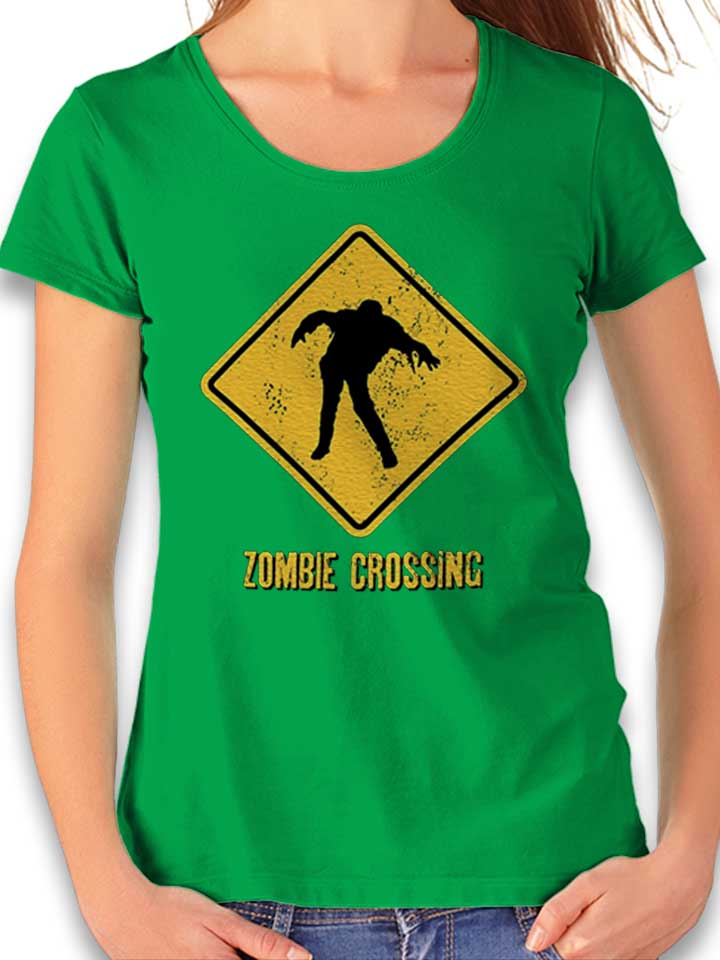 Zombie Crossing Damen T-Shirt gruen L