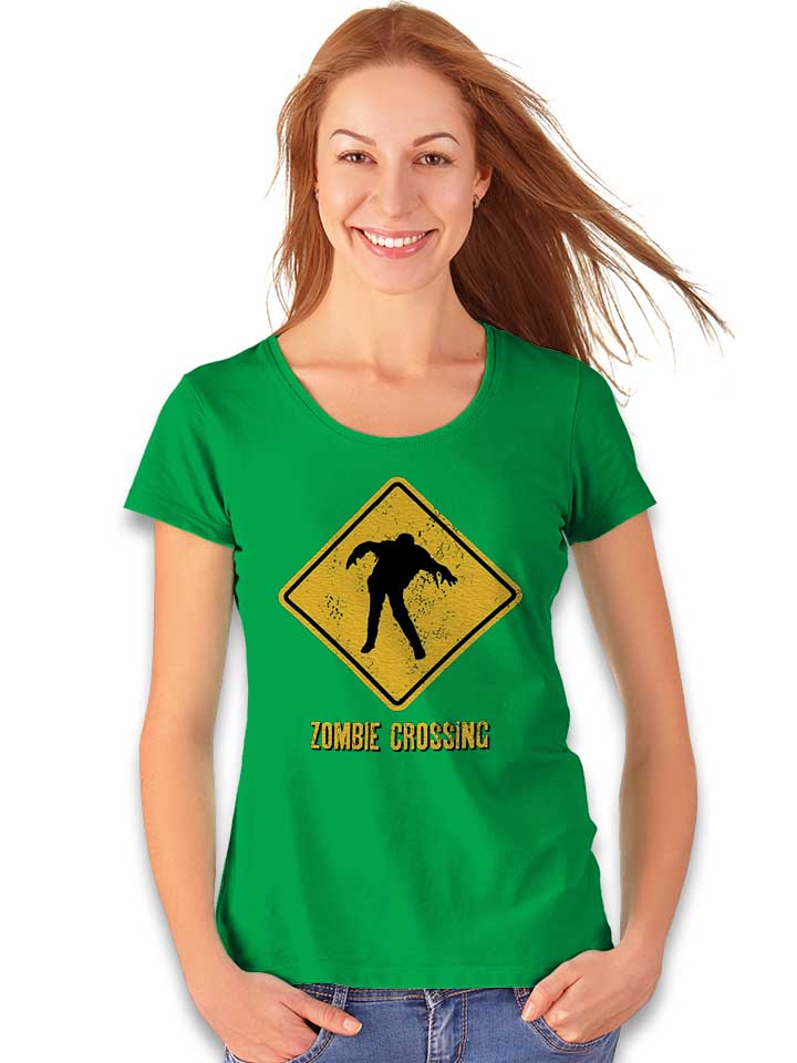 zombie-crossing-damen-t-shirt gruen 2