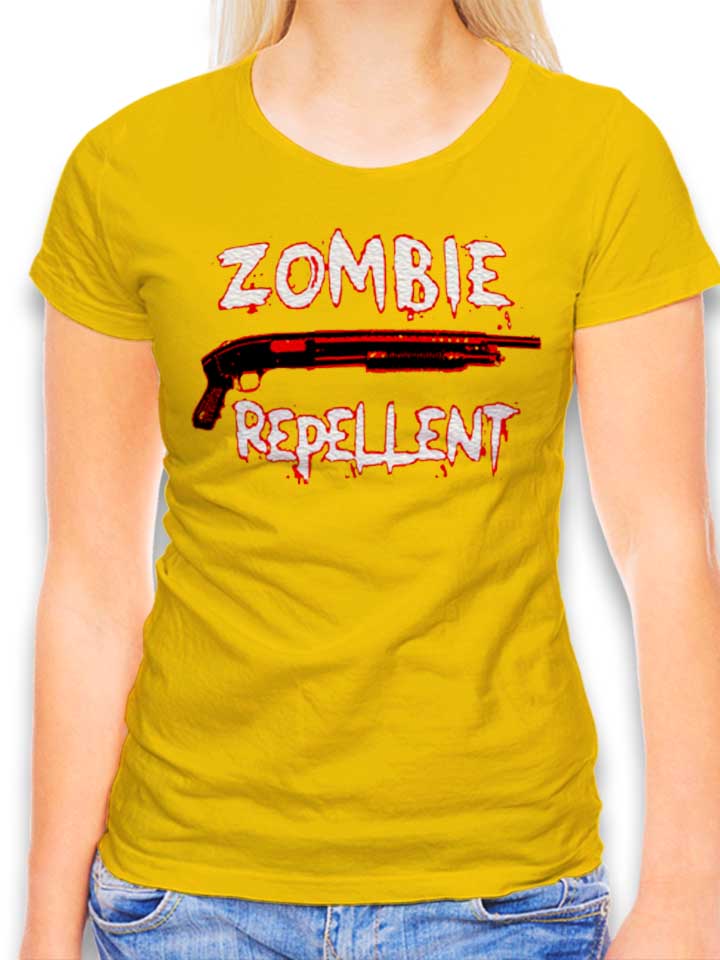 Zombie Repellent Damen T-Shirt gelb L