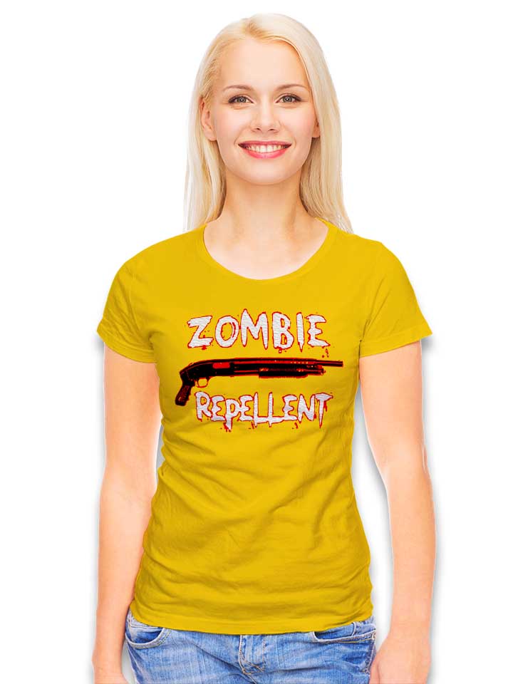 zombie-repellent-damen-t-shirt gelb 2