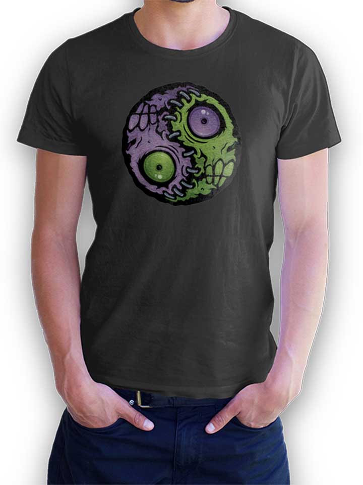zombie-yin-yang-t-shirt dunkelgrau 1