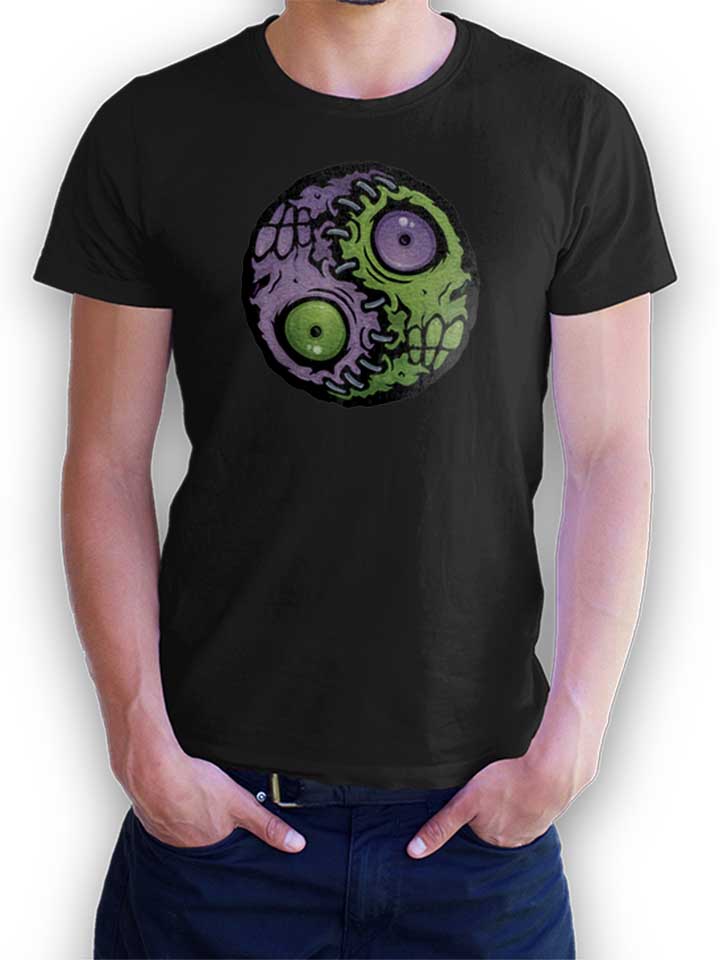 zombie-yin-yang-t-shirt schwarz 1