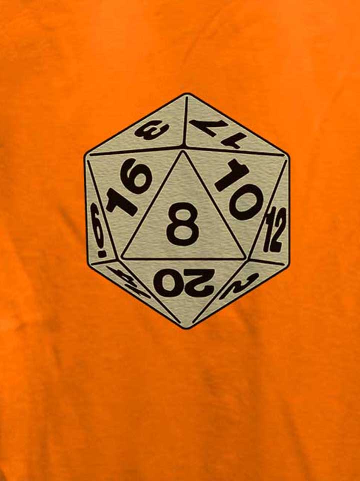 zwanzigseitiger-wuerfel-damen-t-shirt orange 4